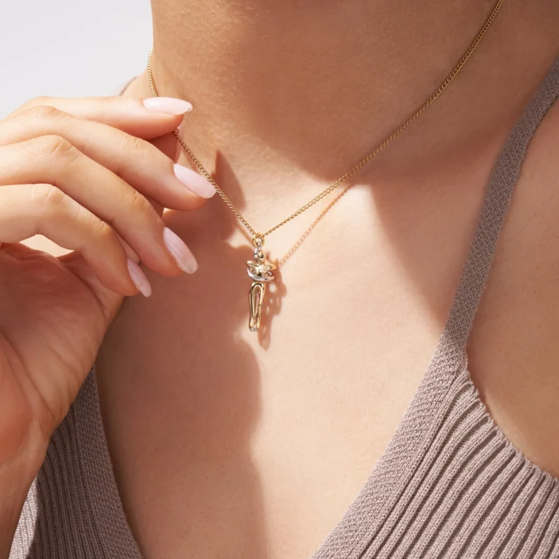 Gold Hug Necklace (With Ring) - Image 4