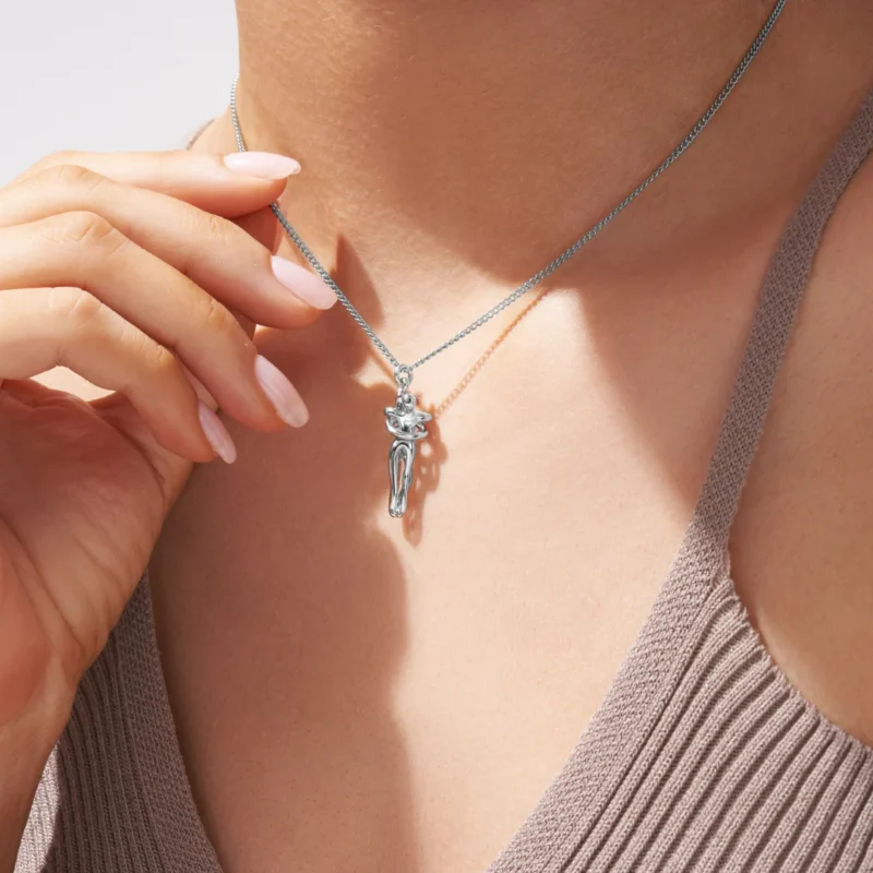 Silver Hug Necklace (With Ring) - Image 2